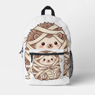 Cute Mummie Egeltje Halloween Kostuum Dier Illustr Bedrukte Rugzak