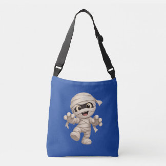 Cute Mummy Halloween Cartoon Illustration Crossbody Tas