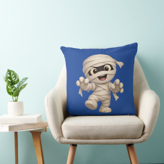Cute Mummy Halloween Cartoon Illustration Kussen