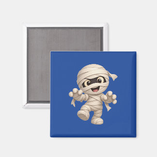 Cute Mummy Halloween Cartoon Illustration Magneet