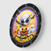 Cute Mummy Happy Halloween  Grote Klok (Hoek)