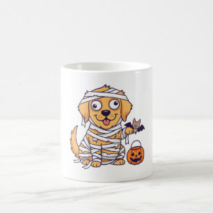Cute Mummy Hond Trick or Treat Halloween Koffiemok