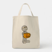 Cute Mummy with Jack-o-Lantern Tote Bag (Achterkant)