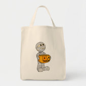Cute Mummy with Jack-o-Lantern Tote Bag (Voorkant)