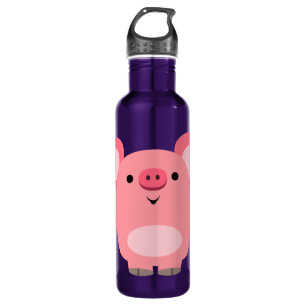 Cute Muscled Cartoon Pig Waterfles