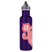 Cute Muscled Cartoon Pig Waterfles (Links)