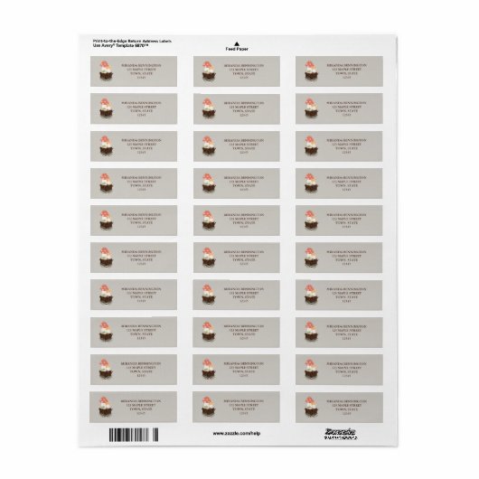 Cute Mushroom Address Label (Full Sheet)