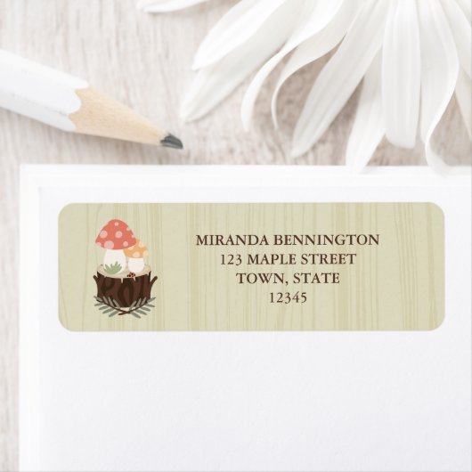Cute Mushroom Address Label (Insitu)