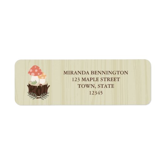 Cute Mushroom Address Label (Voorkant)