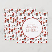 Cute Mushroom Baby shower Garden Forest Hartelijk Bedankkaart (Voorkant / Achterkant)