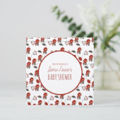 Cute Mushroom Baby shower Garden Forest Hartelijk Bedankkaart (Staand voorkant)