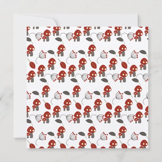 Cute Mushroom Baby shower Garden Forest Hartelijk Bedankkaart (Achterkant)