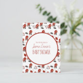 Cute Mushroom Baby shower Garden Forest Hartelijk  Briefkaart (Staand voorkant)