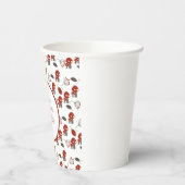 Cute Mushroom Baby shower Garden Forest Hartelijk  Papieren Bekers (Links)