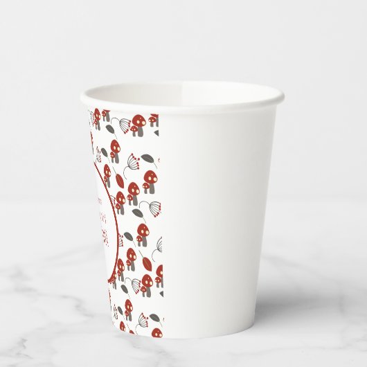 Cute Mushroom Baby shower Garden Forest Hartelijk  Papieren Bekers