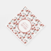 Cute Mushroom Baby shower Garden Forest Hartelijk  Servet (Hoek)