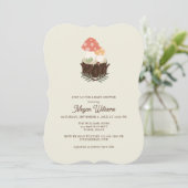 Cute Mushroom Baby shower Invitation Kaart (Staand voorkant)