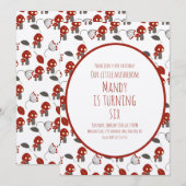 Cute Mushroom Birthday Party Garden Forest Kaart (Voorkant / Achterkant)