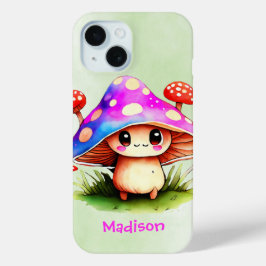 Cute Mushroom iPhone 15 Case