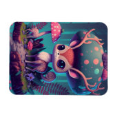 Cute Mushroom Deer Fantasy Art Magnet Magneet (Horizontaal)