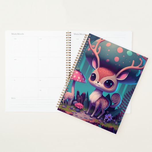 Cute Mushroom Deer Fantasy Art Planner (Display)