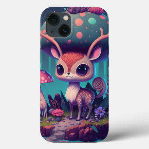 Cute Mushroom Deer Fantasy Hoesje-Mate iPhone Case