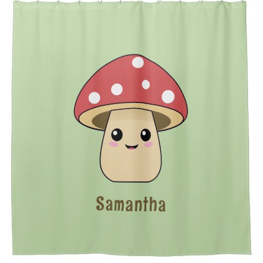 Cute Mushroom Douchegordijn (Voorkant)