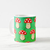 Cute Mushroom Drawing Pattern Koffiemok (Voorkant links)