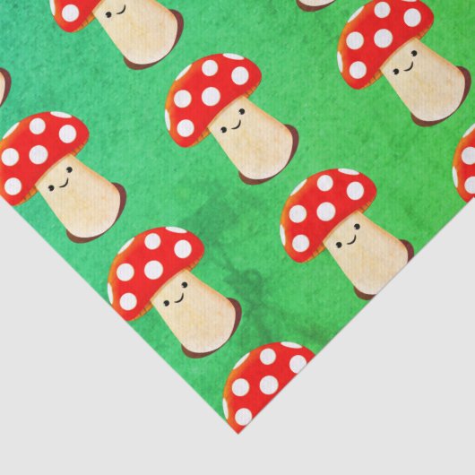 Cute Mushroom Drawing Pattern Tissuepapier (Detail)