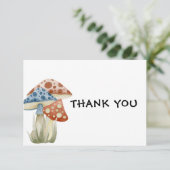 Cute Mushroom Flat Hartelijk dank Bedankkaart (Staand voorkant)