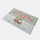 Cute Mushroom Frog Lady Deurmat (Schuin)