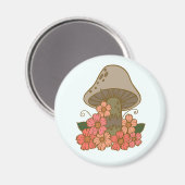 Cute Mushroom Garden Fridge Magnet (Voorkant / Achterkant)