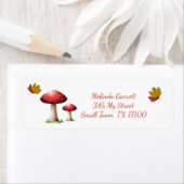 Cute Mushroom Herfst Thanksgiving Aangepast adres Etiket (Insitu)