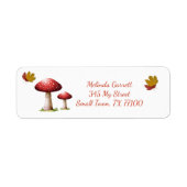 Cute Mushroom Herfst Thanksgiving Aangepast adres Etiket (Voorkant)