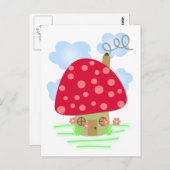 Cute Mushroom House Briefkaart (Voorkant / Achterkant)