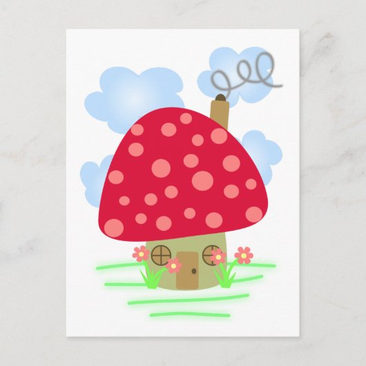 Cute Mushroom House Briefkaart (Voorkant)