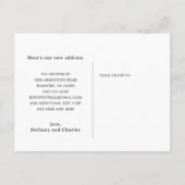 Cute Mushroom House Downsiting New Home Fun Moving Aankondigingskaart (Achterkant)