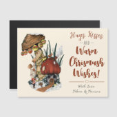 Cute Mushroom House Merry-kerstkaart (Voorkant / Achterkant)