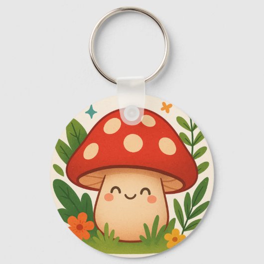 Cute Mushroom Keychain (Voorkant)
