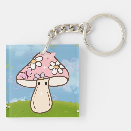 Cute Mushroom Keychain (Achterkant)