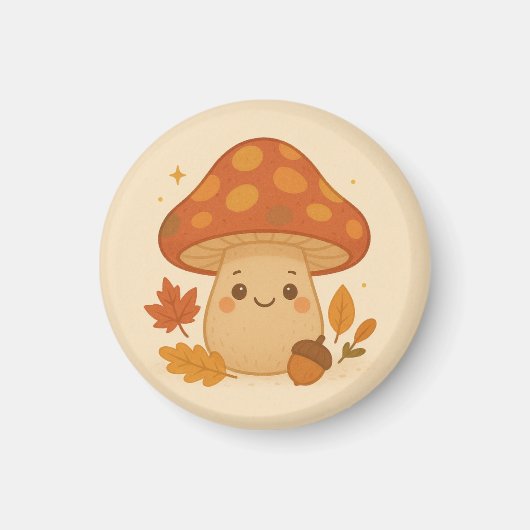 Cute Mushroom Magneet (Voorkant)