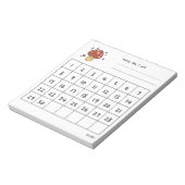 Cute mushroom monthly challenge  notitieblok (Linkerzijde)