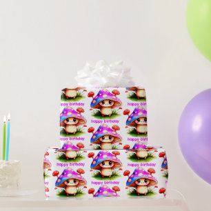 Cute Mushroom Patroon Cadeaupapier