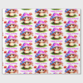 Cute Mushroom Patroon Cadeaupapier (Vlak)