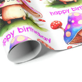 Cute Mushroom Patroon Cadeaupapier (Rol Hoek)