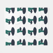 Cute Mushroom Patroon Fleece Deken (Voorkant (Horizontaal))