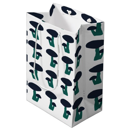 Cute Mushroom Patroon Medium Cadeauzakje (Voorkant Gekanteld)