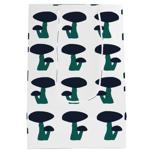 Cute Mushroom Patroon Medium Cadeauzakje (Achterkant)