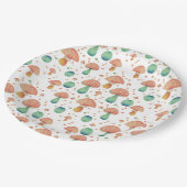 Cute Mushroom Patroon Papieren Bordje (Gekanteld)
