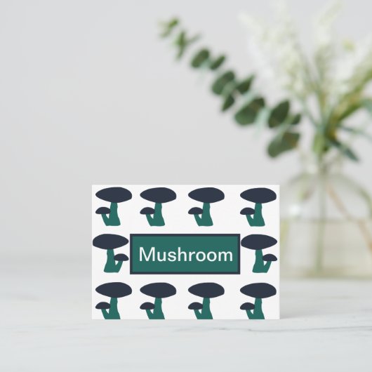 Cute Mushroom Patroon Visitekaartje (Staand voorkant)